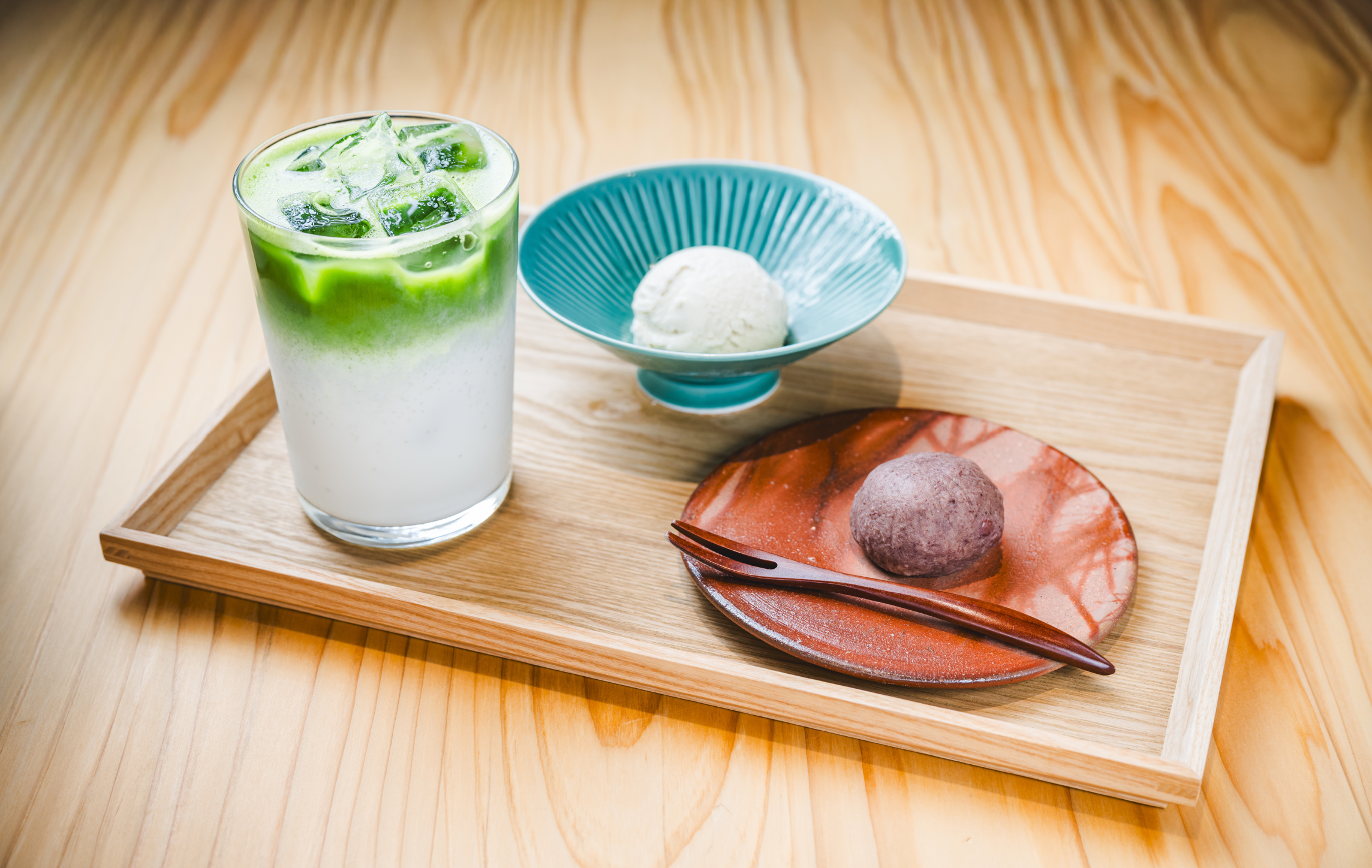 和みのおはぎセット（抹茶ラテ）
